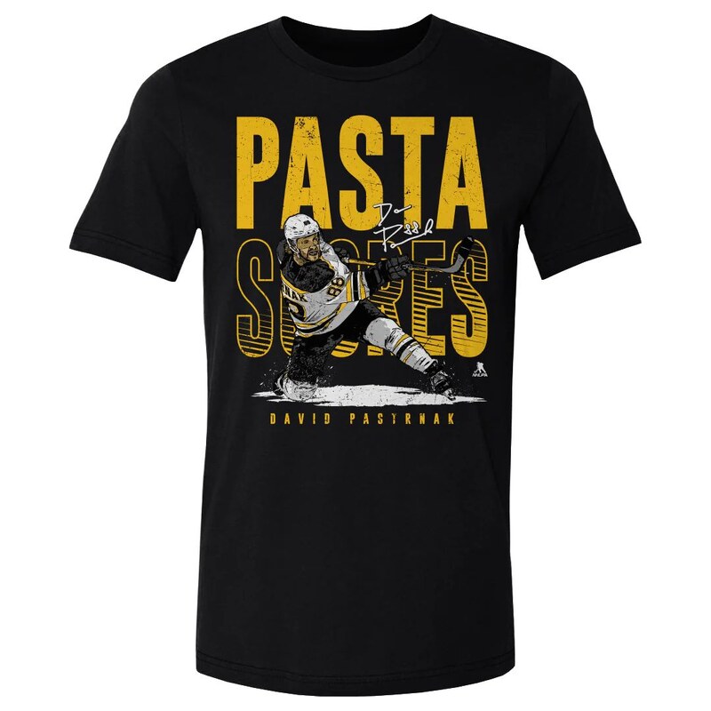 Pánské tričko Boston Bruins NHL David Pastrnak #88 Pasta Scores