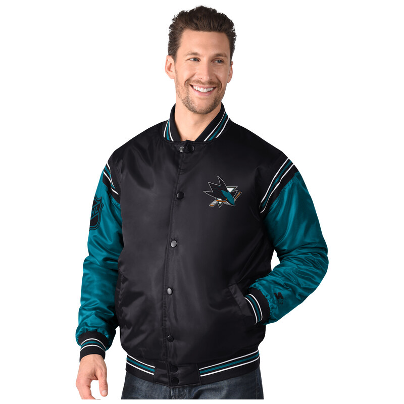 G-III Pánská bunda San Jose Sharks NHL Enforcer Jacket Černá