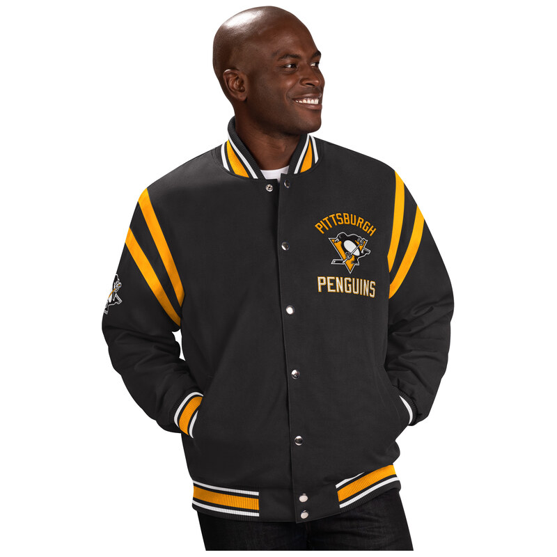 G-III Pánská bunda Pittsburgh Penguins NHL Tailback Jacket Černá
