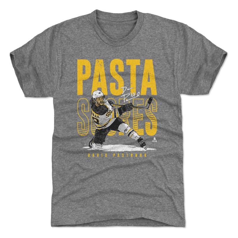 Pánské tričko Boston Bruins NHL David Pastrnak #88 Pasta Scores
