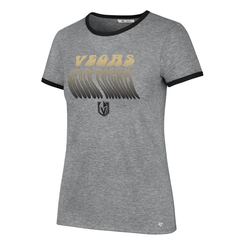 Dámské tričko Vegas Golden Knights NHL Letter Ringer šedá