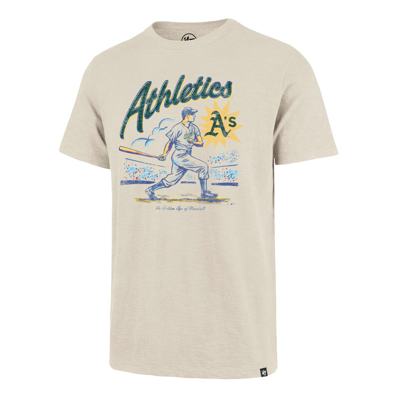 47 Brand Pánské tričko Oakland Athletics MLB ’47 Echo Tee béžová