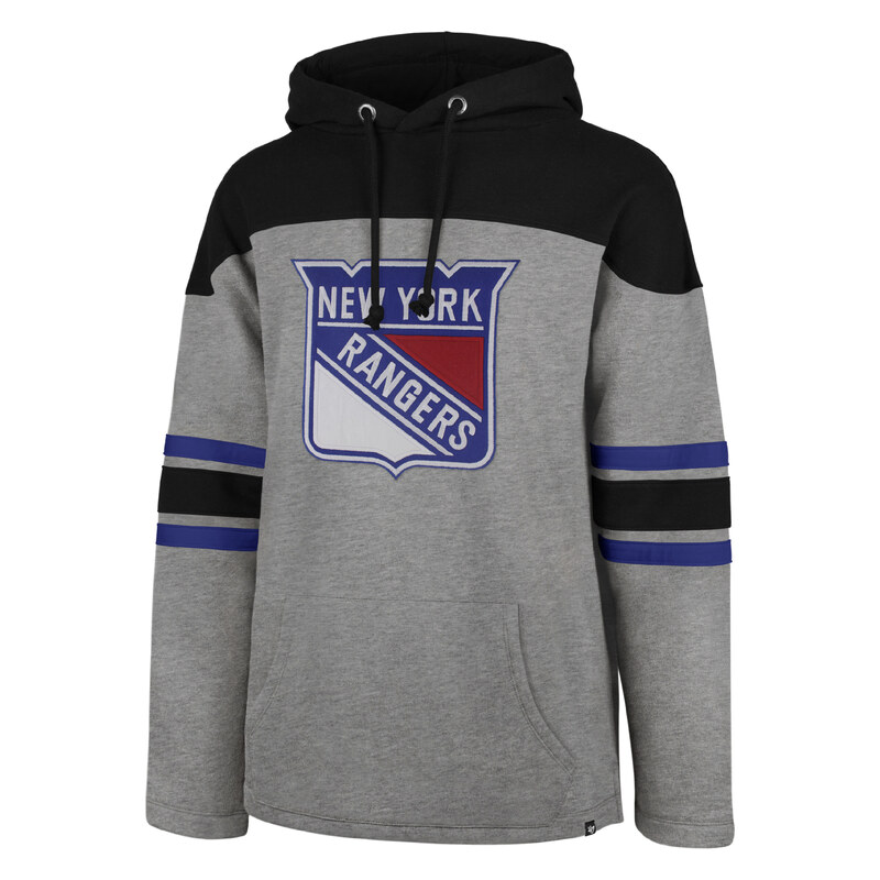 47 Brand Pánská mikina New York Rangers NHL 47 Huron Hood šedá