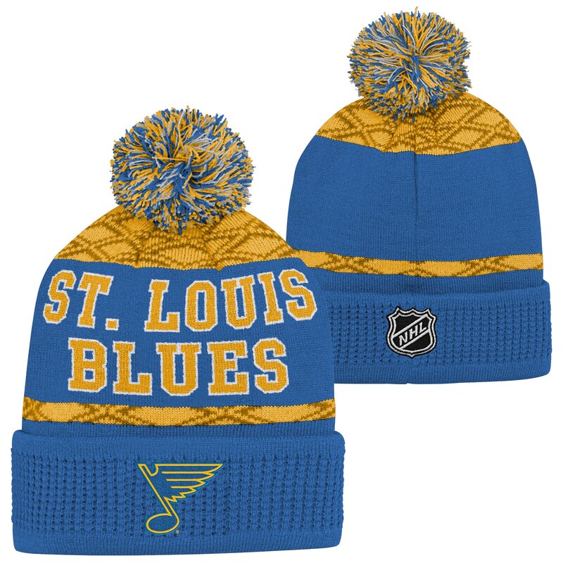 Outerstuff Dětská zimní čepice St. Louis Blues NHL Puck Pattern