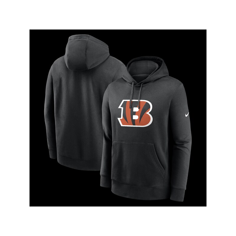 Pánská mikina Cincinnati Bengals NFL Nike Club Logo Hoodie Černá