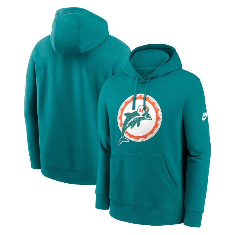 Pánská mikina Miami Dolphins NFL Nike Club Logo Hoodie Zelená