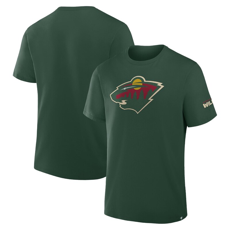 Fanatics Pánské tričko Minnesota Wild NHL Hat Trick Tee Zelená