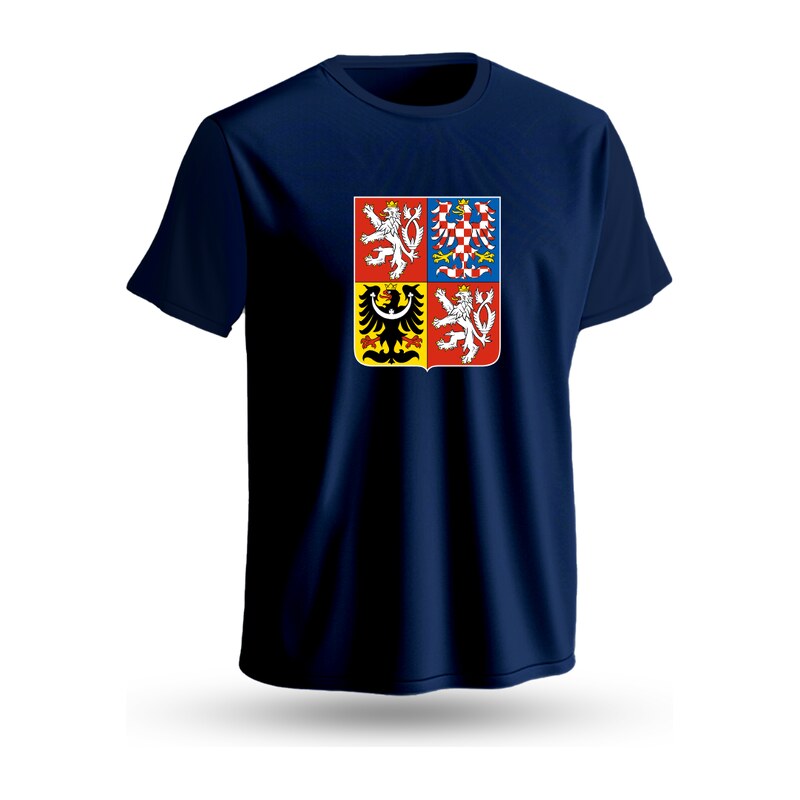 FansArena Pánské tričko Czech National Emblem 2025 Navy modrá