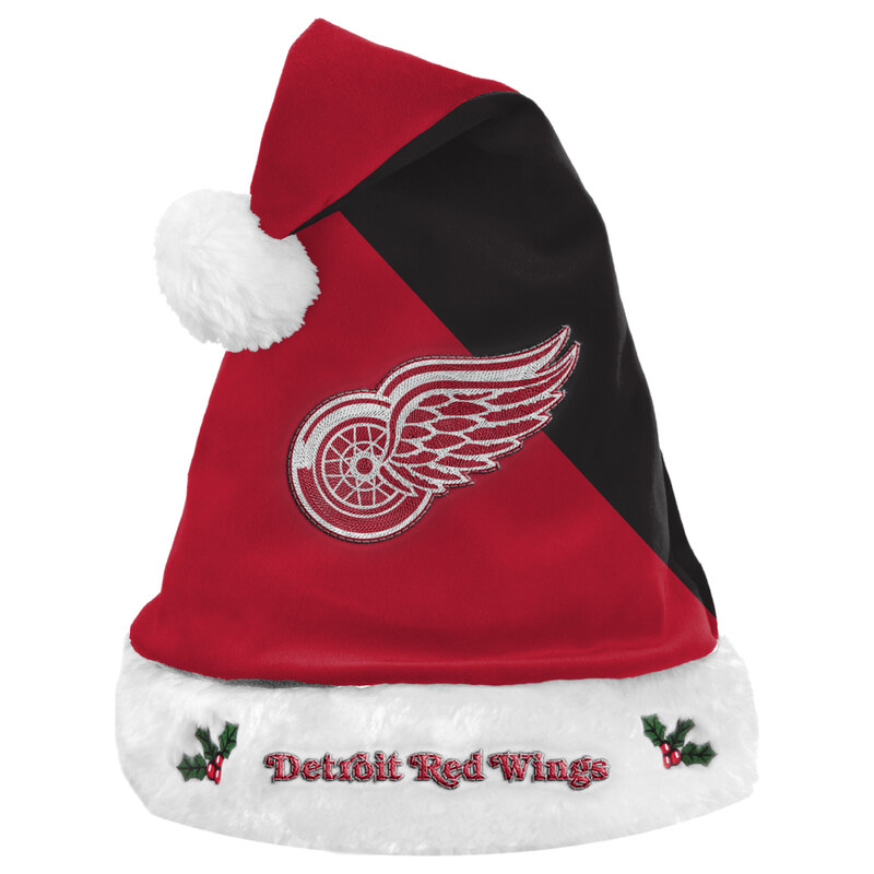 Pánská zimní čepice Detroit Red Wings NHL FOCO Colorblock Santa