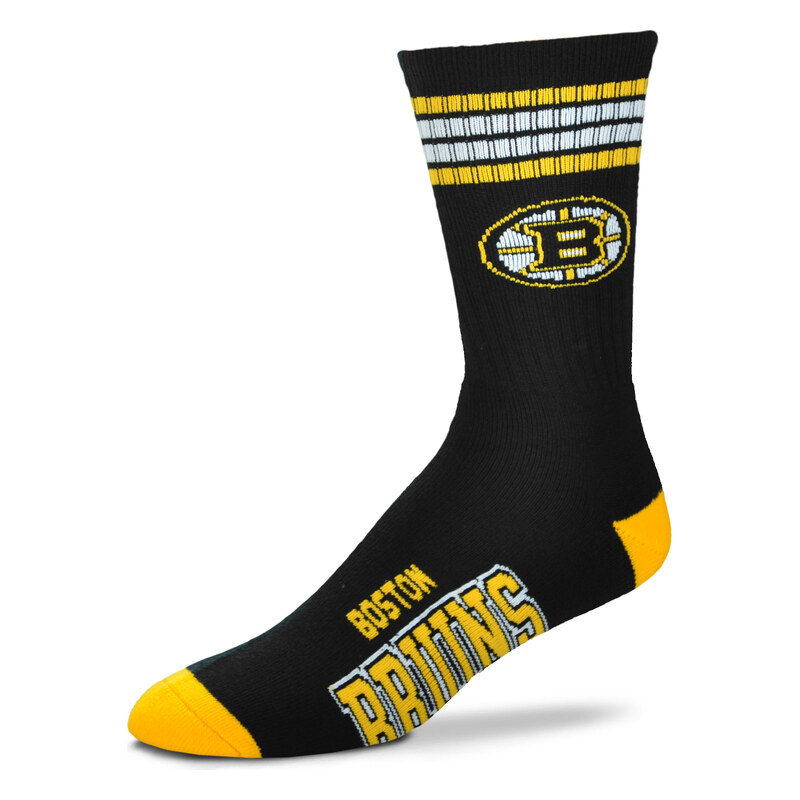 For Bare Feet Dětské ponožky Boston Bruins NHL 4 Stripes Crew