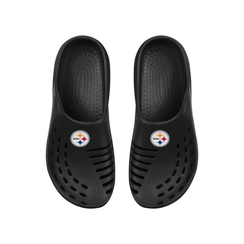 FOCO Pánské Pantofle Pittsburgh Steelers Solid Clogs Černá