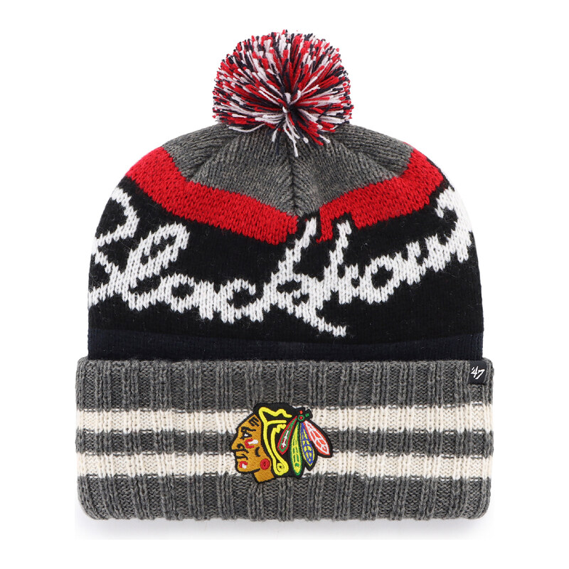 47 Brand Pánská zimní čepice Chicago Blackhawks NHL Hyperbolic