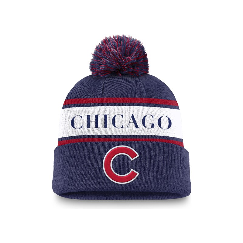 Nike Pánská zimní čepice Chicago Cubs MLB Peak Standard Cuff Pom