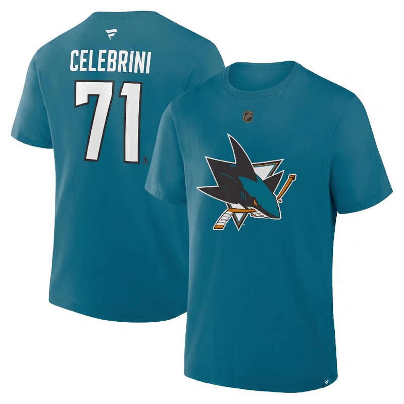 Fanatics Pánské tričko San Jose Sharks NHL Macklin Celebrini #71