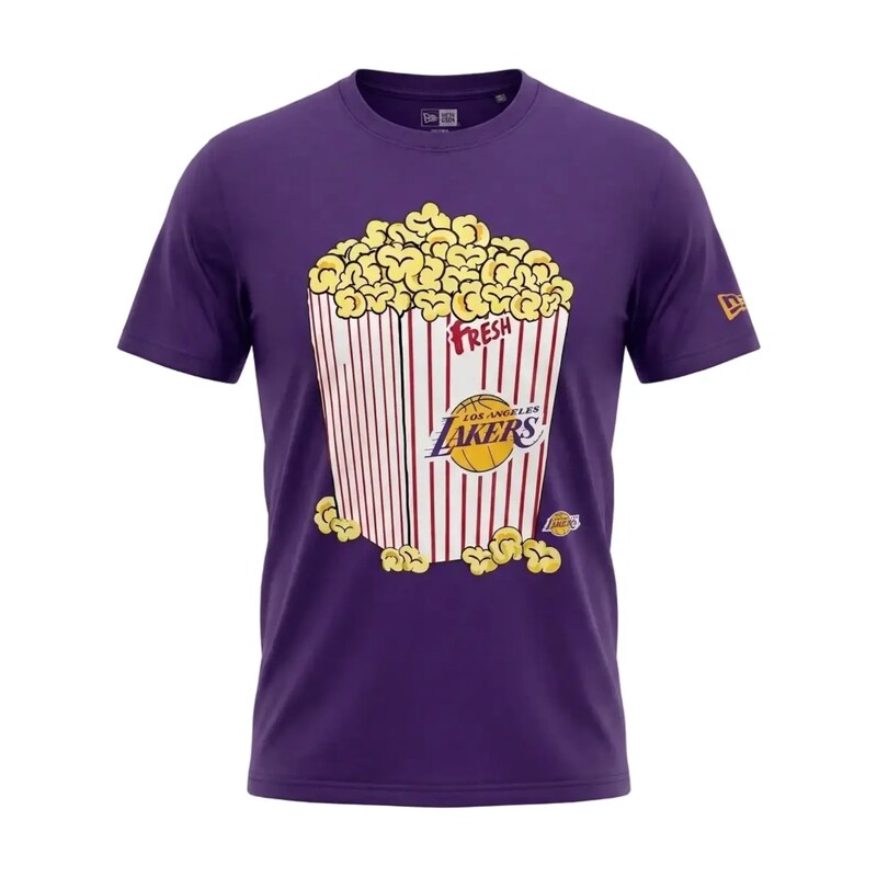 New Era Pánské tričko Los Angeles Lakers NBA US Edit fialová