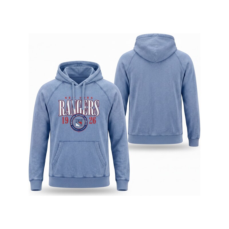 Fanatics Pánská mikina New York Rangers NHL A/LS Hoodie modrá