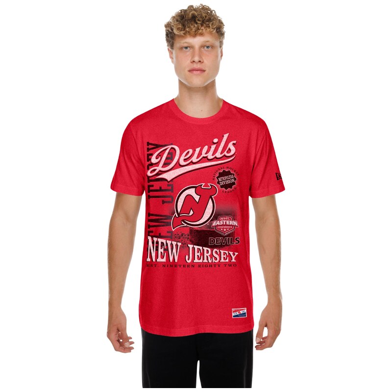 New Era Pánské tričko New Jersey Devils NHL US Edit 2 červená