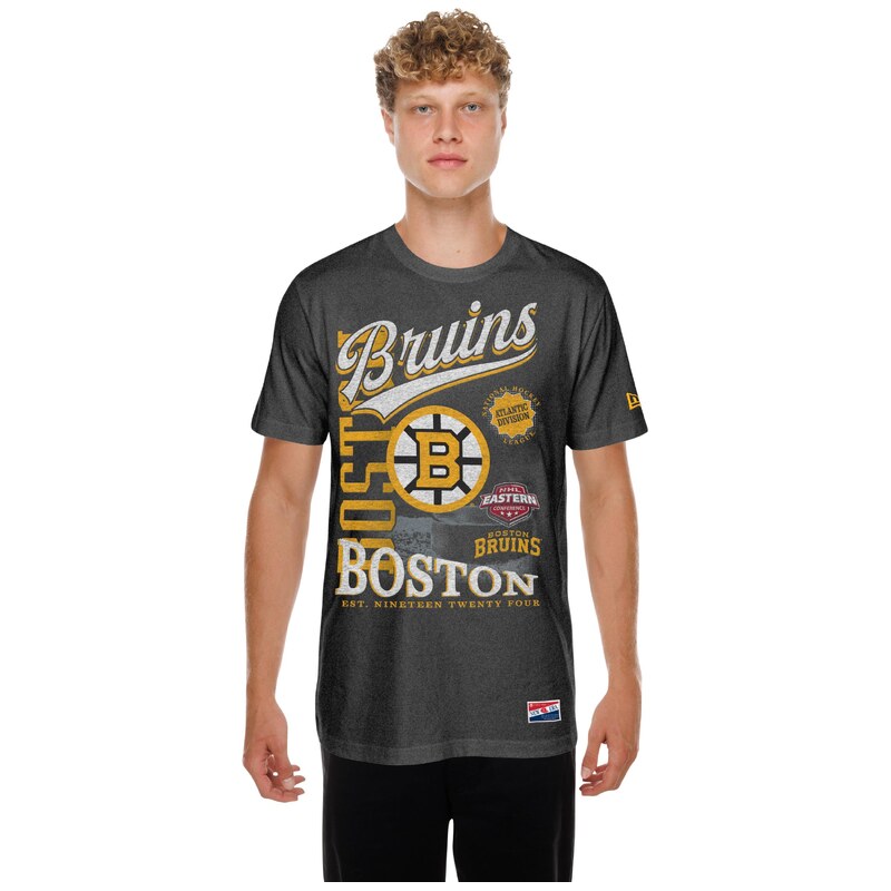 New Era Pánské tričko Boston Bruins NHL US Fashion Edit šedá