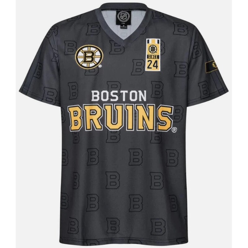 FOCO Pánské tričko Boston Bruins NHL Soccer Style Jersey Černá