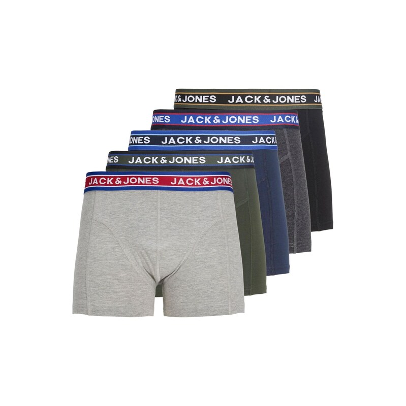 JACK & JONES Boxerky JACOliver námořnická modř / tmavě šedá /