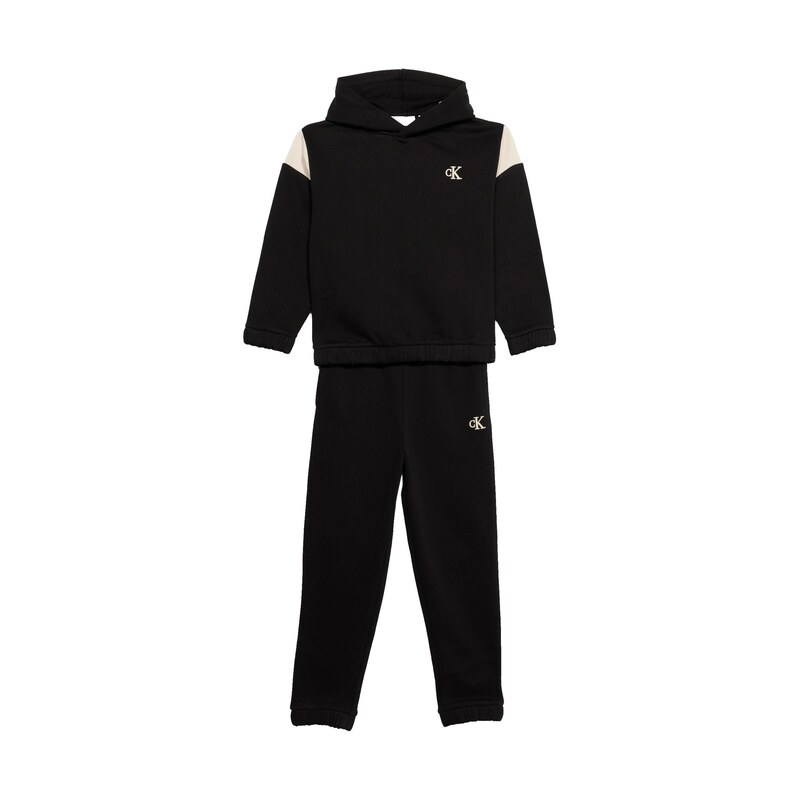 Calvin Klein Jeans Joggingová souprava krémová / černá