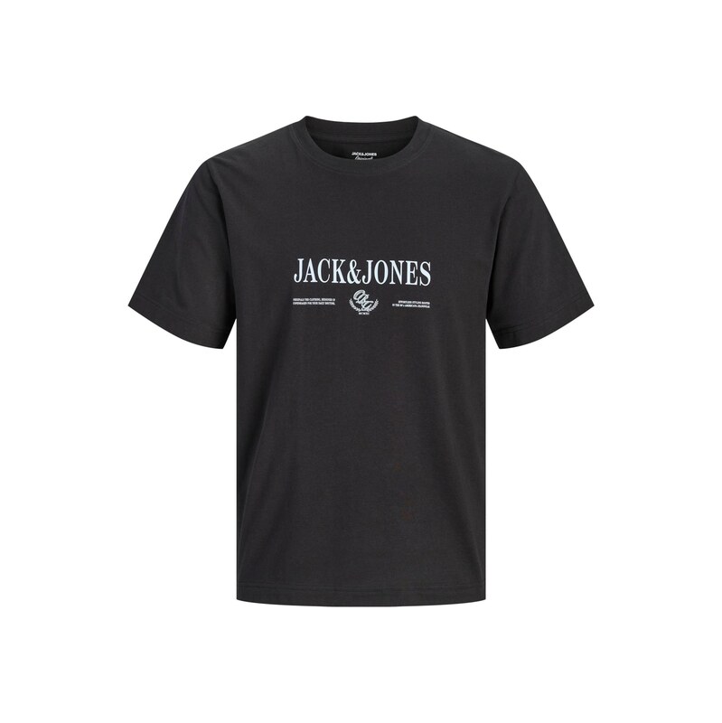 JACK & JONES Tričko JORFREDERIKSBERG černá / bílá