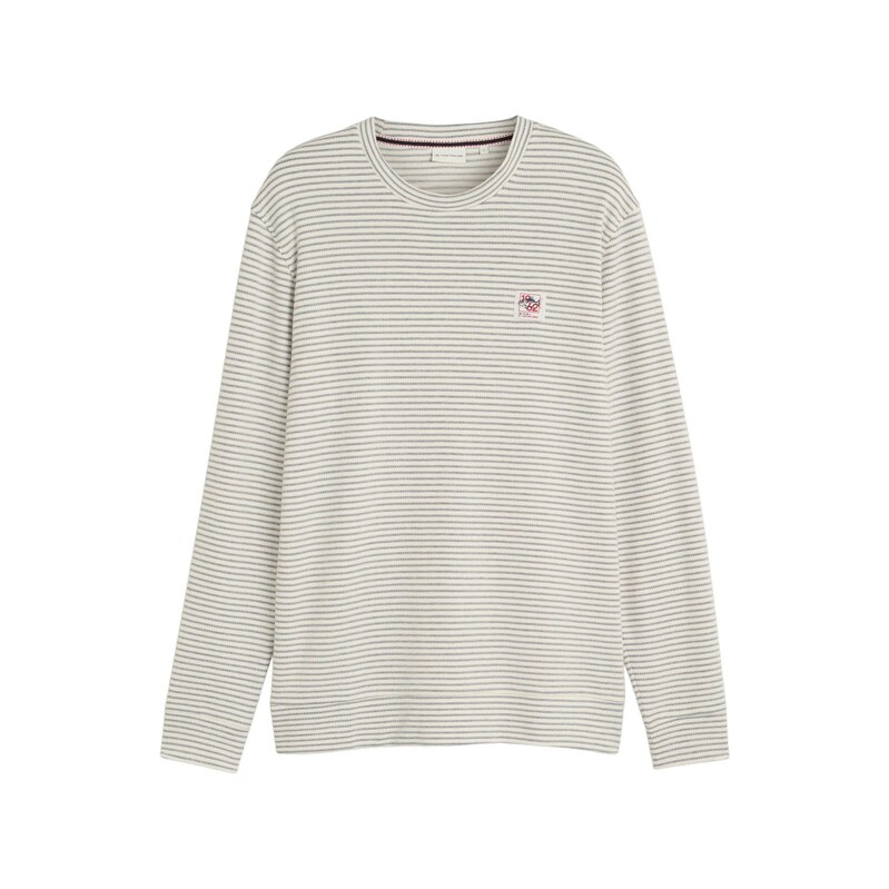 TOM TAILOR Tričko tmavě šedá / offwhite