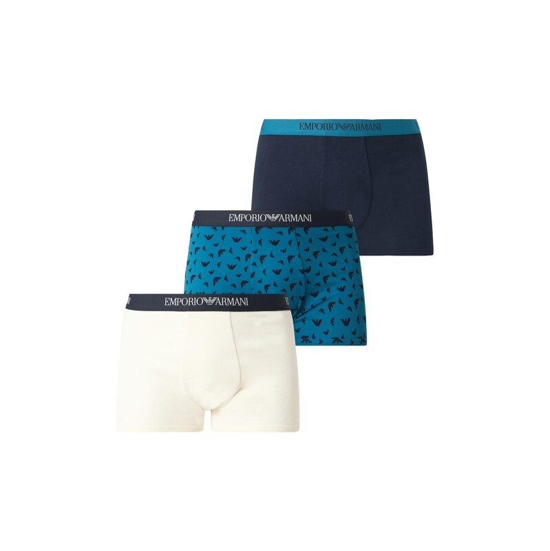 Emporio Armani Boxerky námořnická modř / azurová modrá / černá /