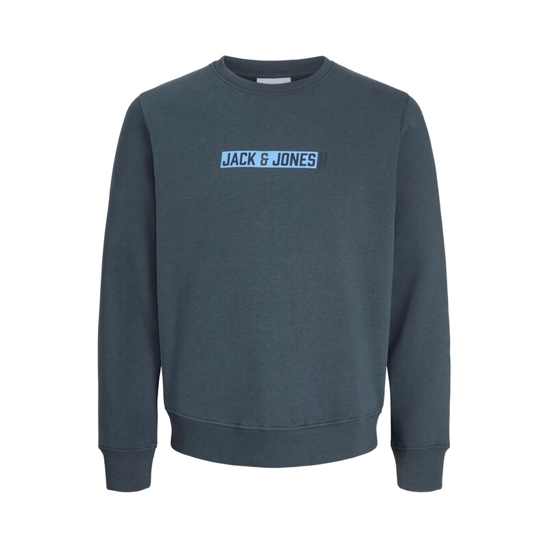JACK & JONES Mikina JJMUNK azurová / tmavě šedá