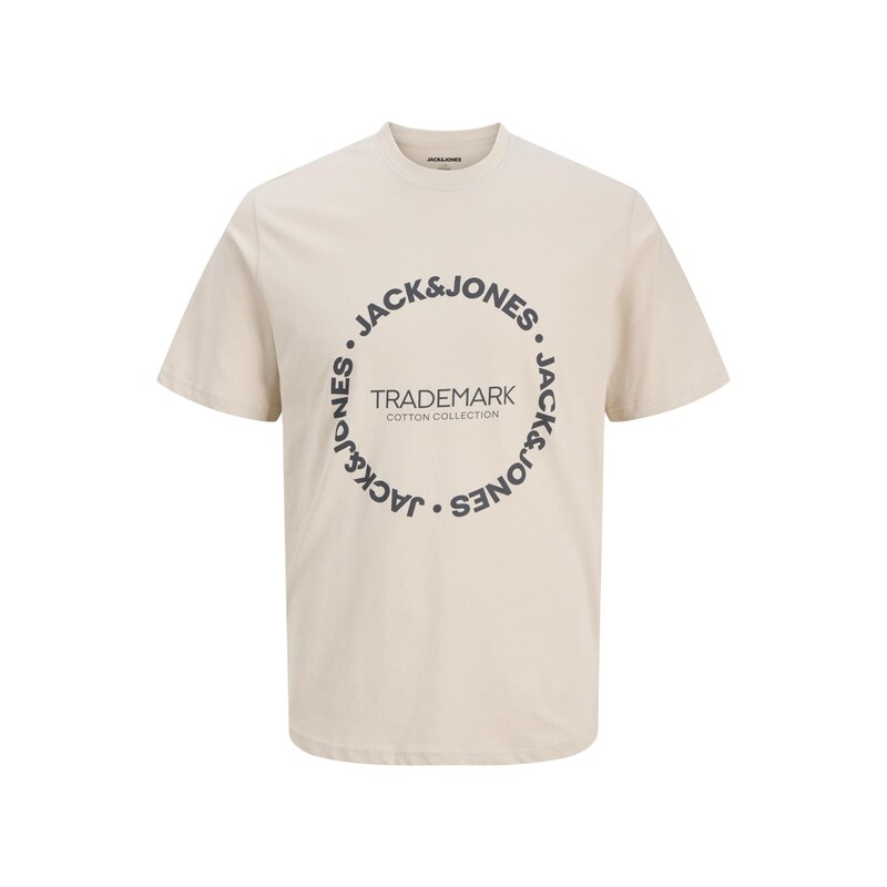 Jack & Jones Junior Tričko JJBENSON béžová / antracitová