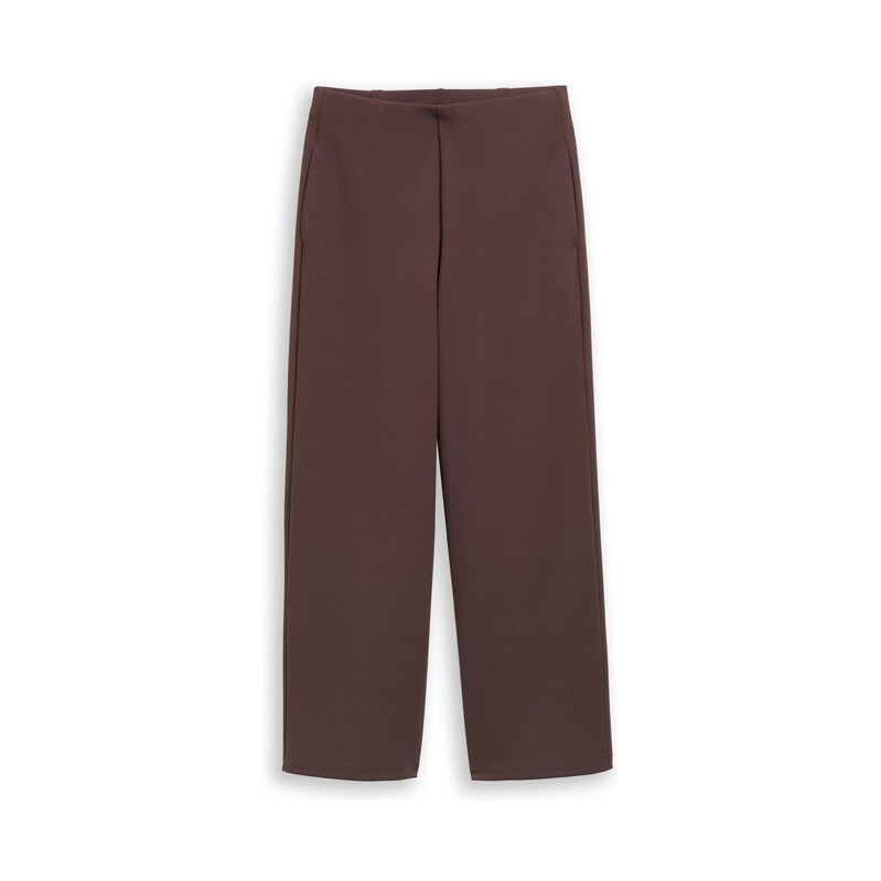 TOM TAILOR DENIM Kalhoty tmavě hnědá