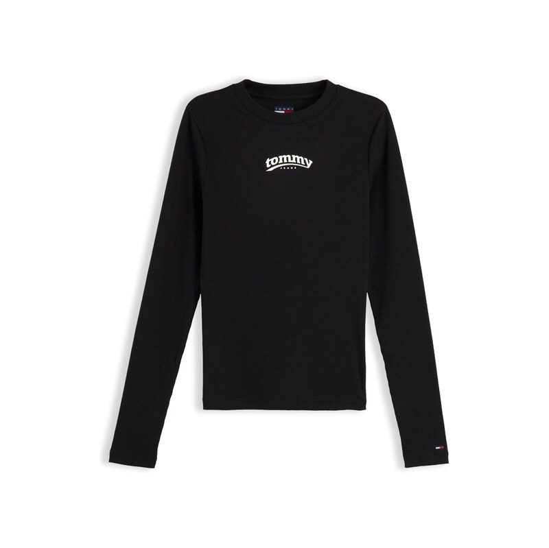 Tommy Jeans Tričko ESS černá / bílá