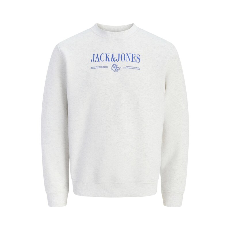 JACK & JONES Mikina JORFREDERIKSBERG modrá / bílý melír