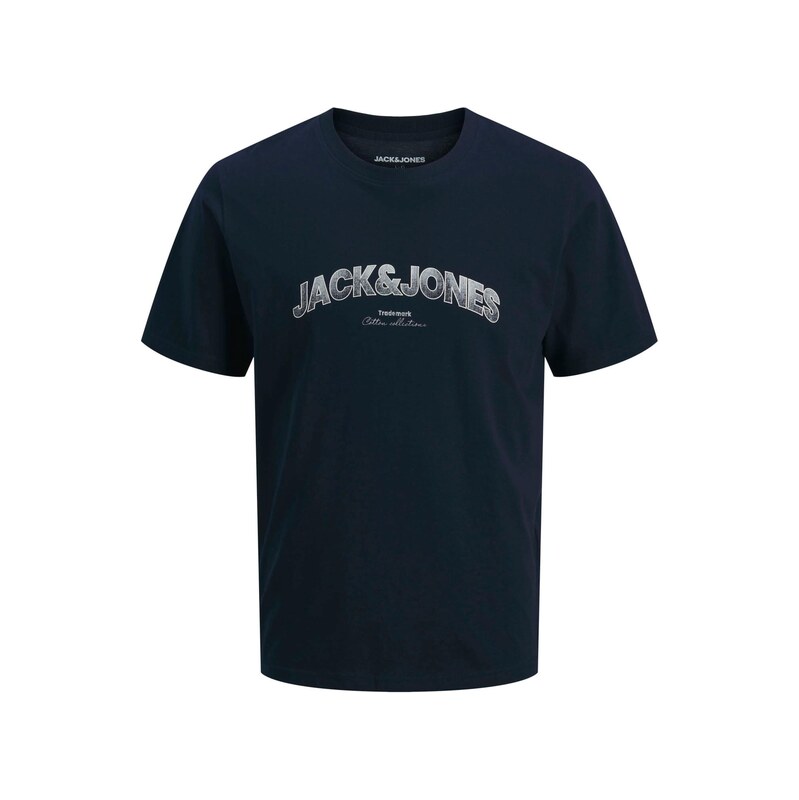 JACK & JONES Tričko JJAVERY námořnická modř / bílý melír