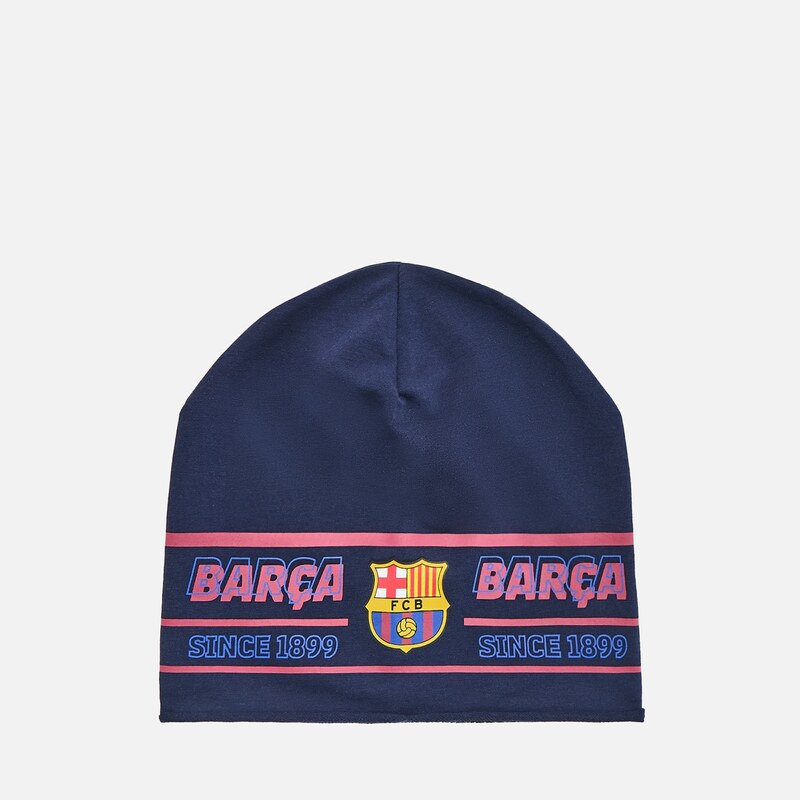 Reserved - Pletená čepice FC BARCELONA - tmavomodrá