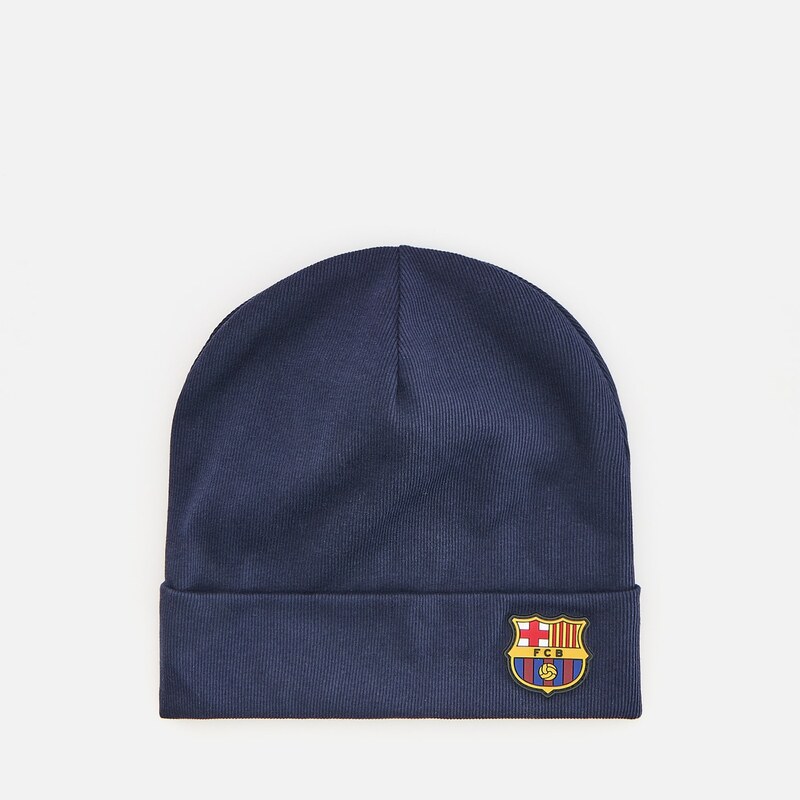 Reserved - Pletená čepice FC BARCELONA - tmavomodrá