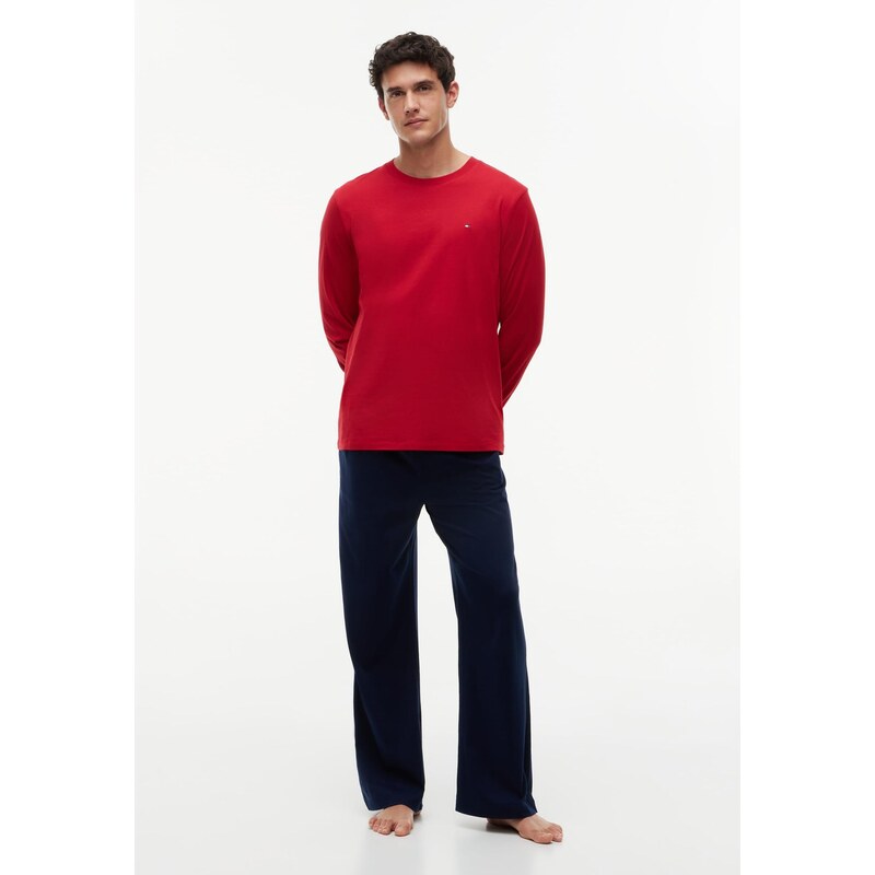 Tommy Hilfiger Underwear Pyžamo dlouhé červená / černá