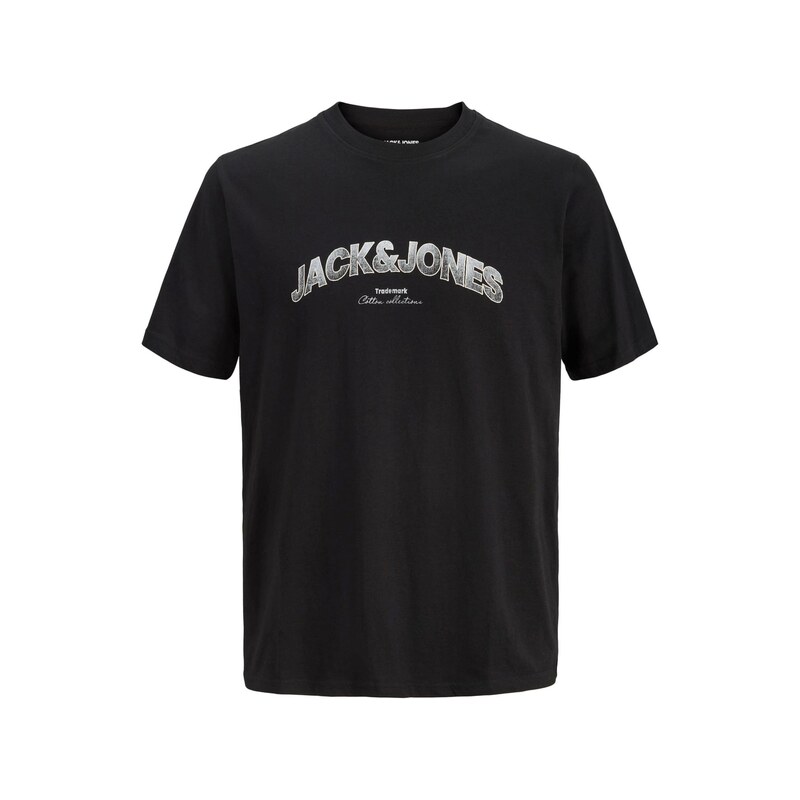 JACK & JONES Tričko JJAVERY černá / bílý melír