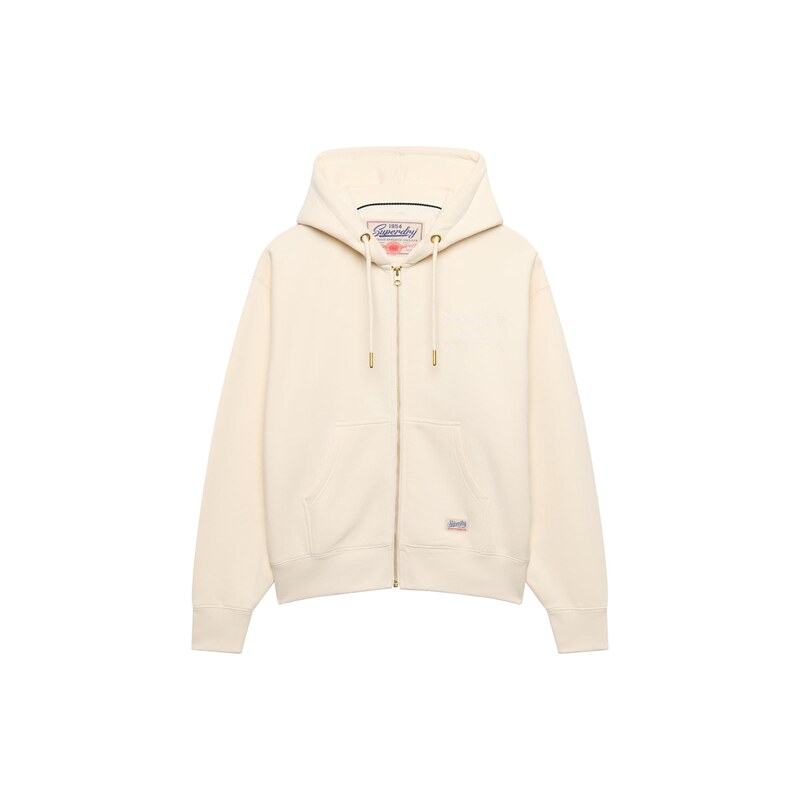 Superdry & Co Mikina Luxe Casual přírodní bílá