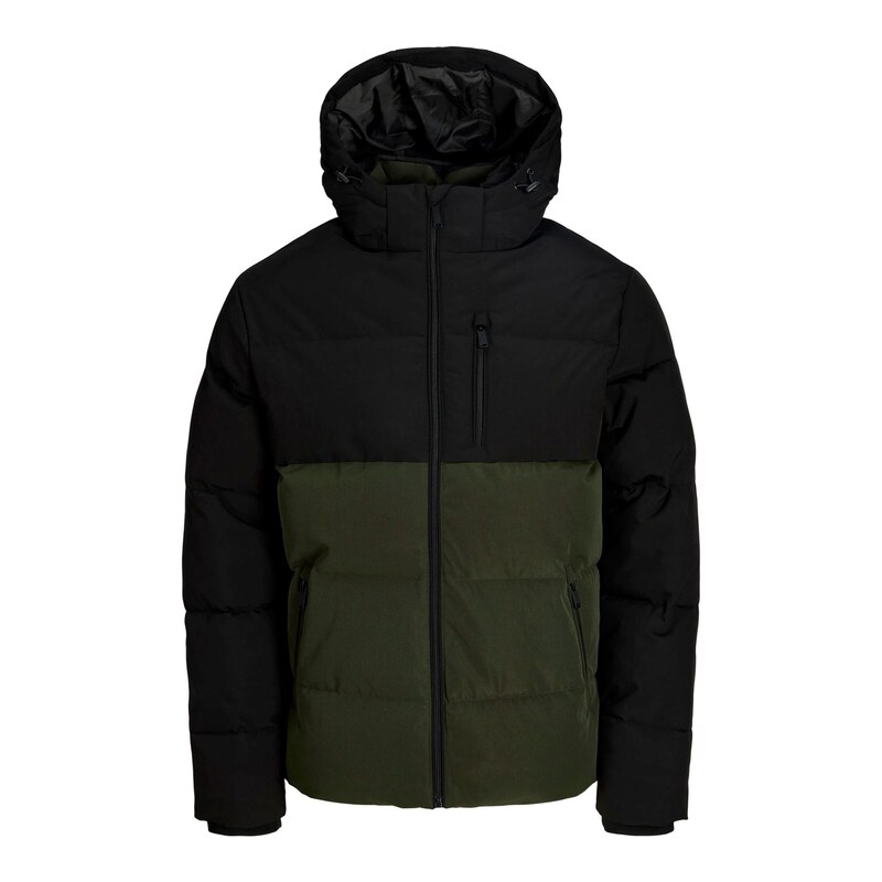 JACK & JONES Zimní bunda JJEBECKS olivová / černá