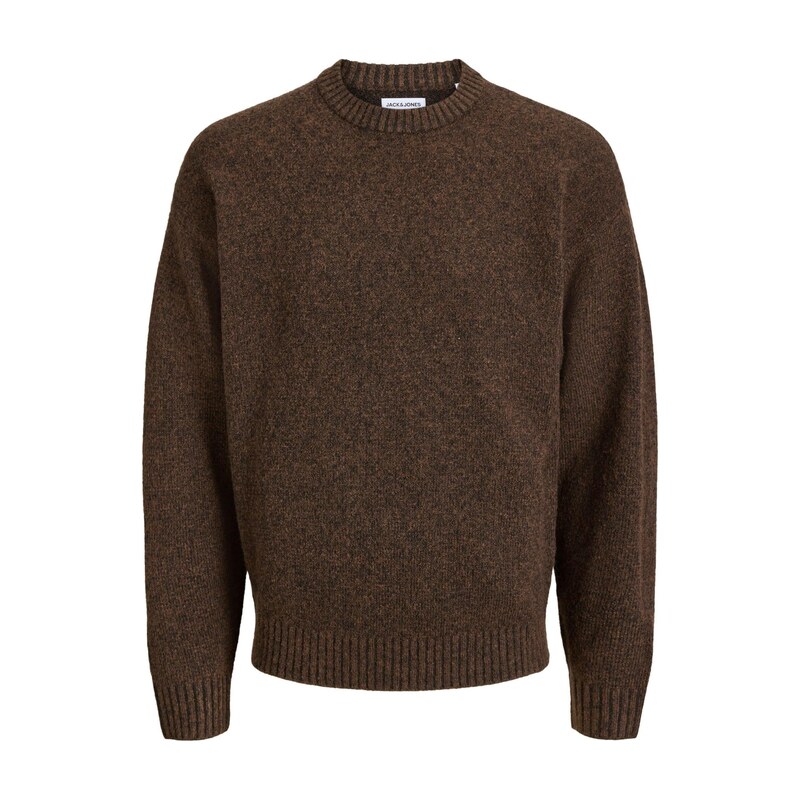 JACK & JONES Svetr JJESOHO OLLIE hnědý melír