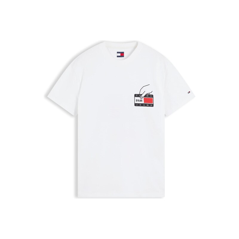 Tommy Jeans Tričko jablko / červená třešeň / černá / bílá