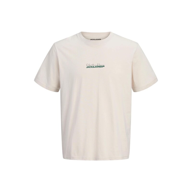JACK & JONES Tričko JJKENDRICK režná / tmavě zelená / černá