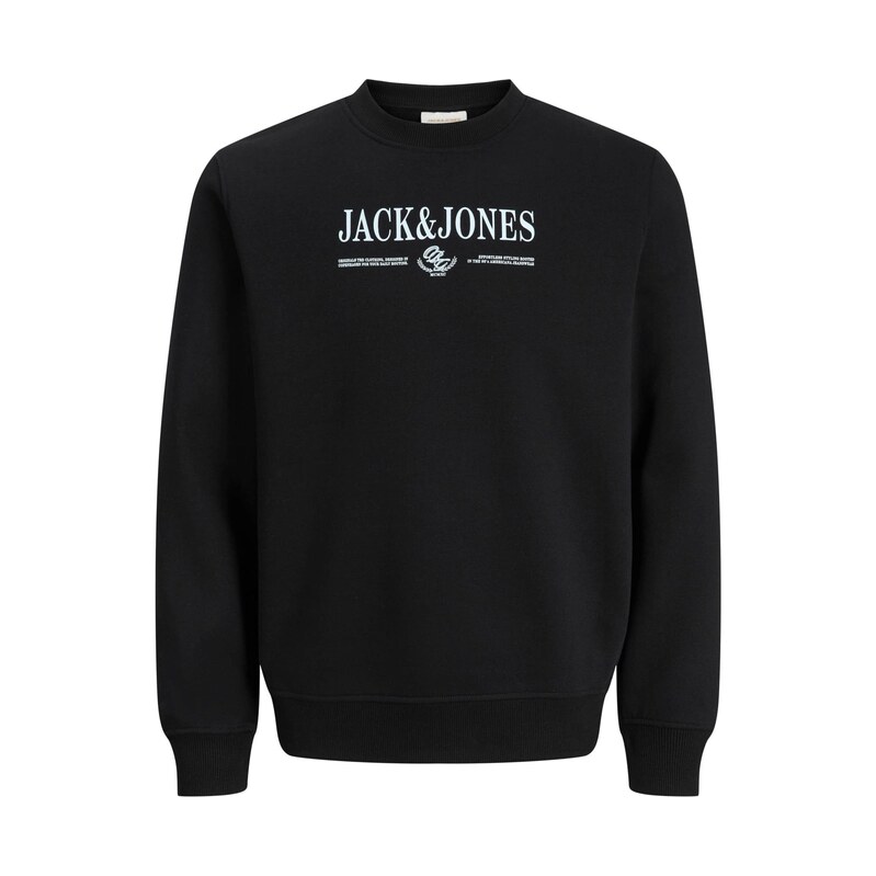 JACK & JONES Mikina JORFREDERIKSBERG černá / bílá