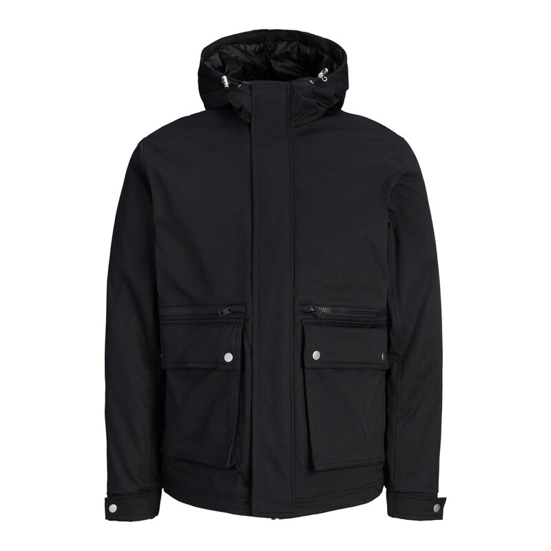JACK & JONES Přechodová parka JJEWOLF černá