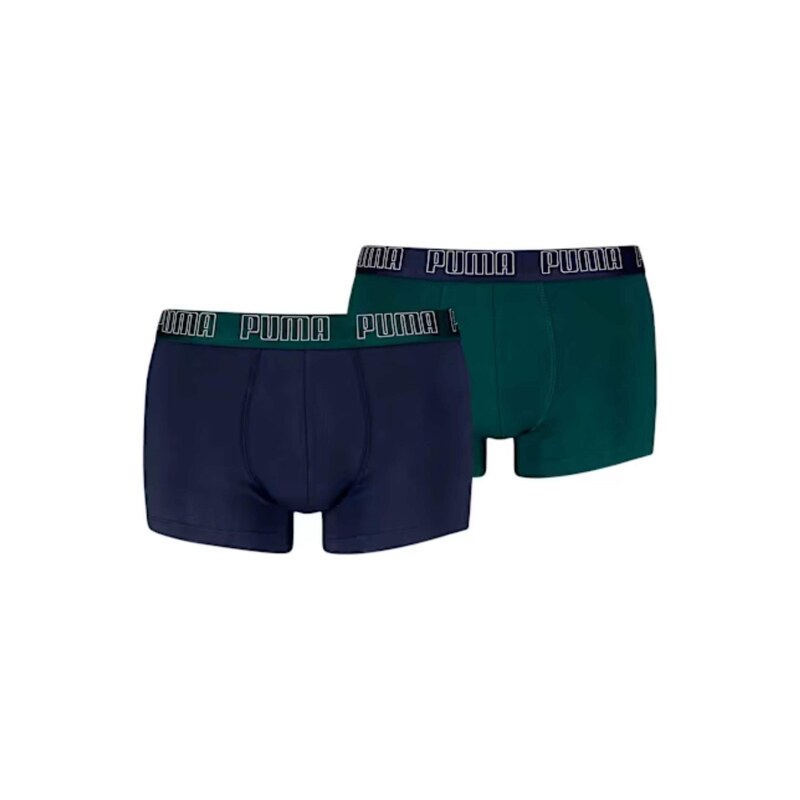 PUMA Boxerky Bipack boxers puma marino/verde mid trunk modrá