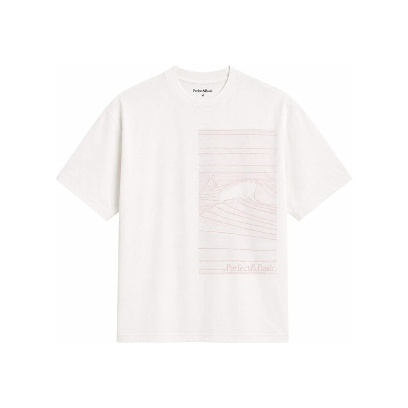 Perfect&Basic Trikot Oversize Unisex - Wave Flock Tee pastelově