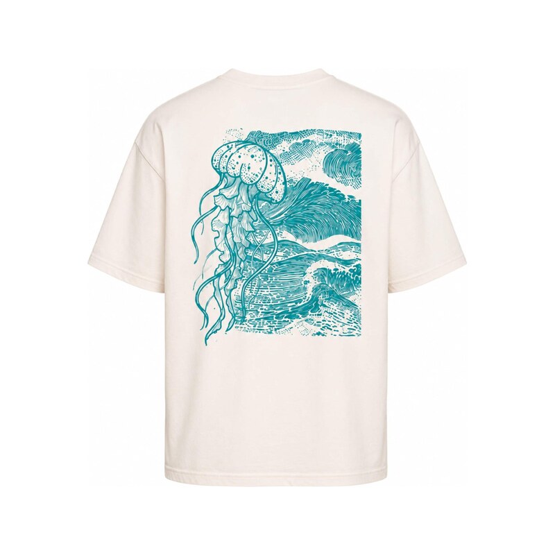 Perfect&Basic Trikot Jellyfish Oversize Unisex Tee tyrkysová