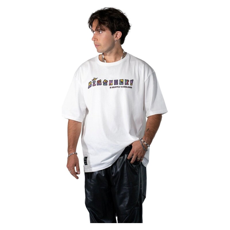 Meatfly unisex tričko Big Shock Krajdos White | Bílá | 100%