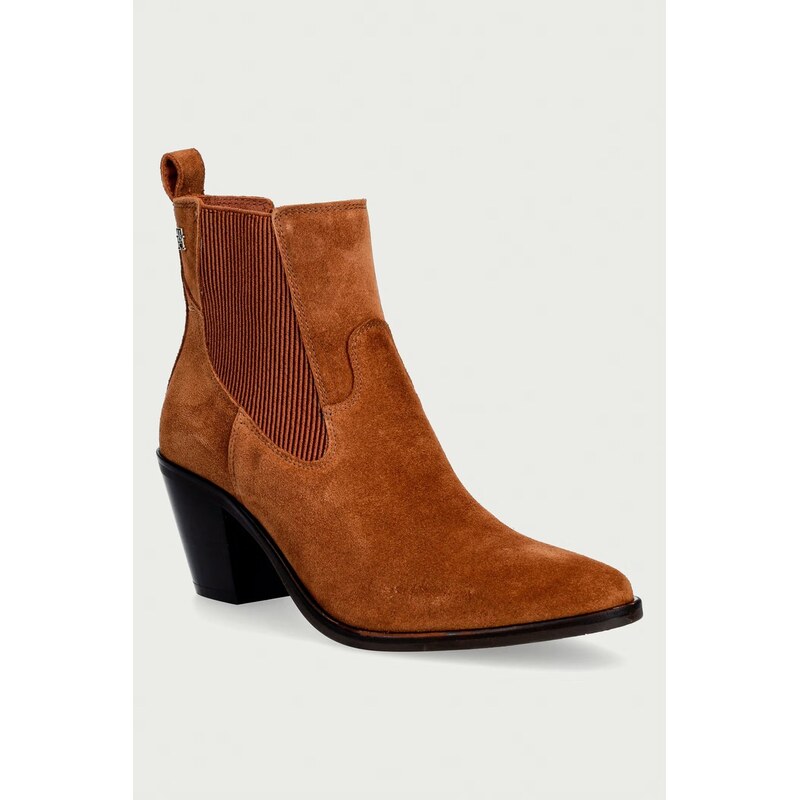 Tommy Hilfiger kotníkové Chelsea boty dámské semišové SUEDE